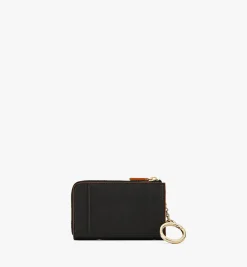 Aren Brieftasche Aus Leder Mit Monogramm, Reissverschluss Und Kartenfachern