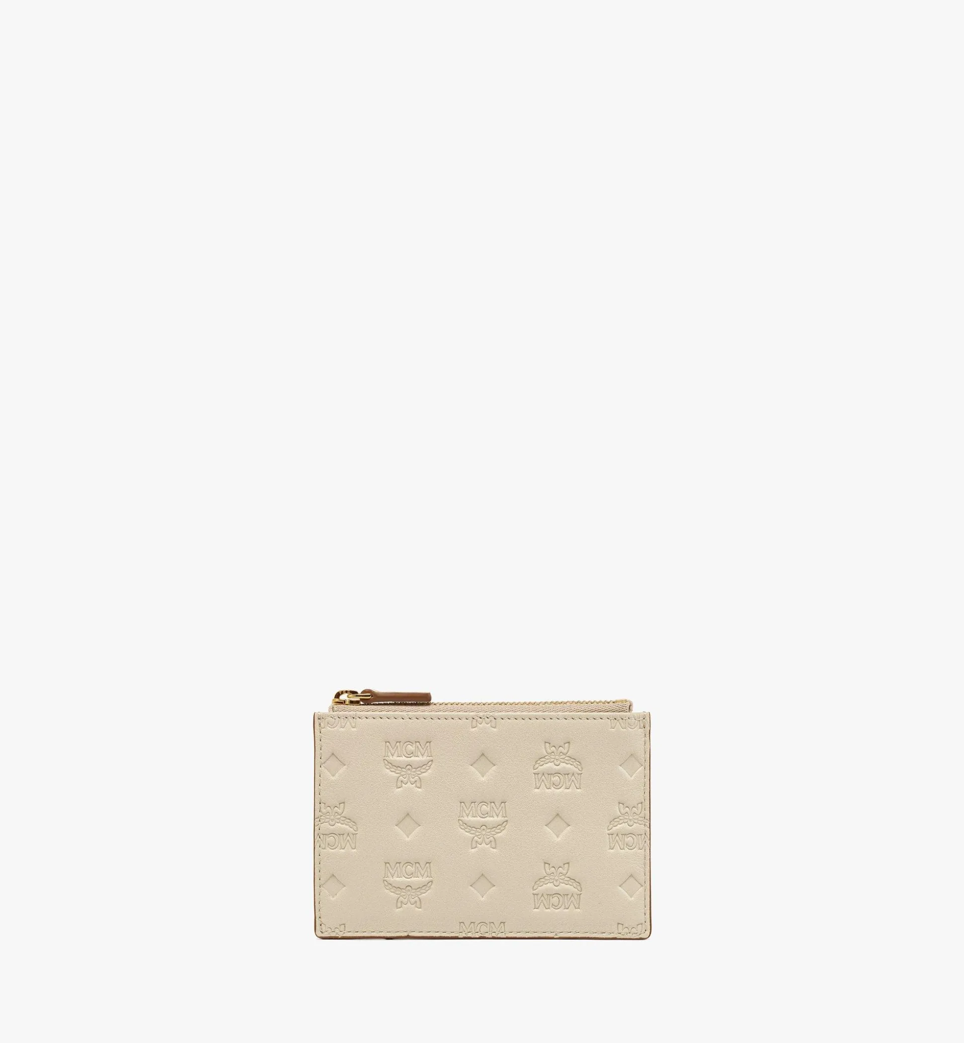 Aren Kartenetui Aus Leder Mit Reissverschluss Und Monogramm