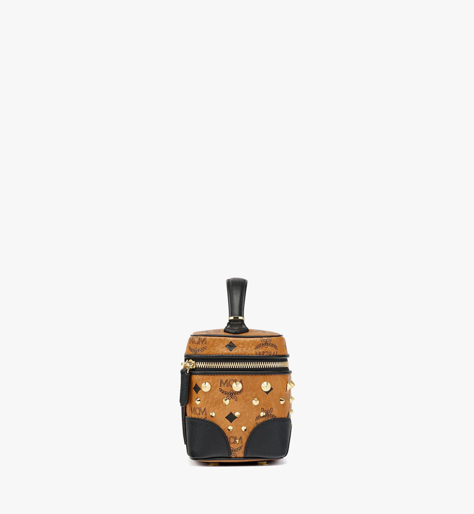 Aren Kosmetiktasche In Visetos Mit Goldenen Nieten