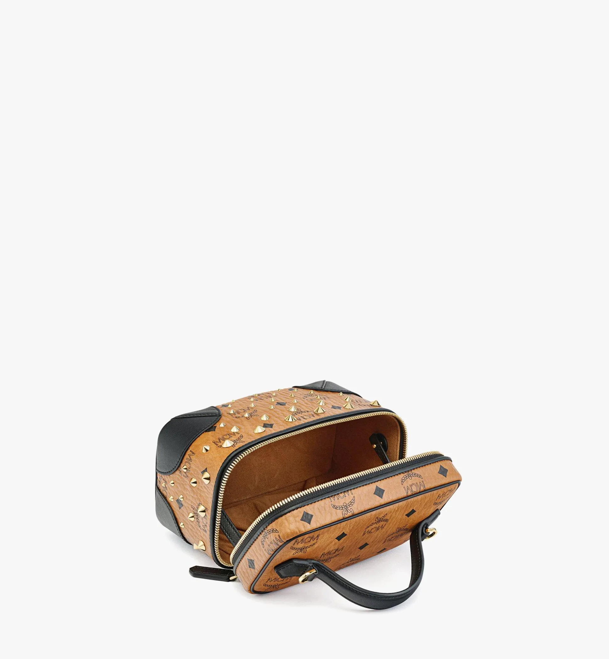 Aren Kosmetiktasche In Visetos Mit Goldenen Nieten
