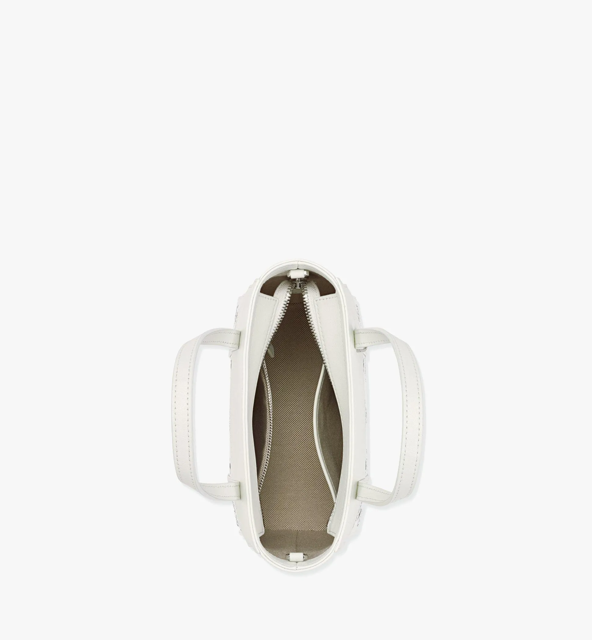 Aren Shopper Mit Reissverschluss Oben In Visetos Leder-Mix