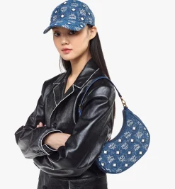 Aren Hobo In Vintage Denim Jacquard