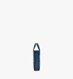 Aren Tragetasche In Vintage Denim Jacquard