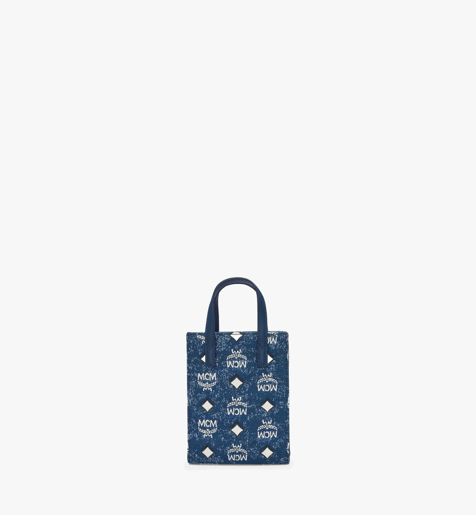 Aren Tragetasche In Vintage Denim Jacquard