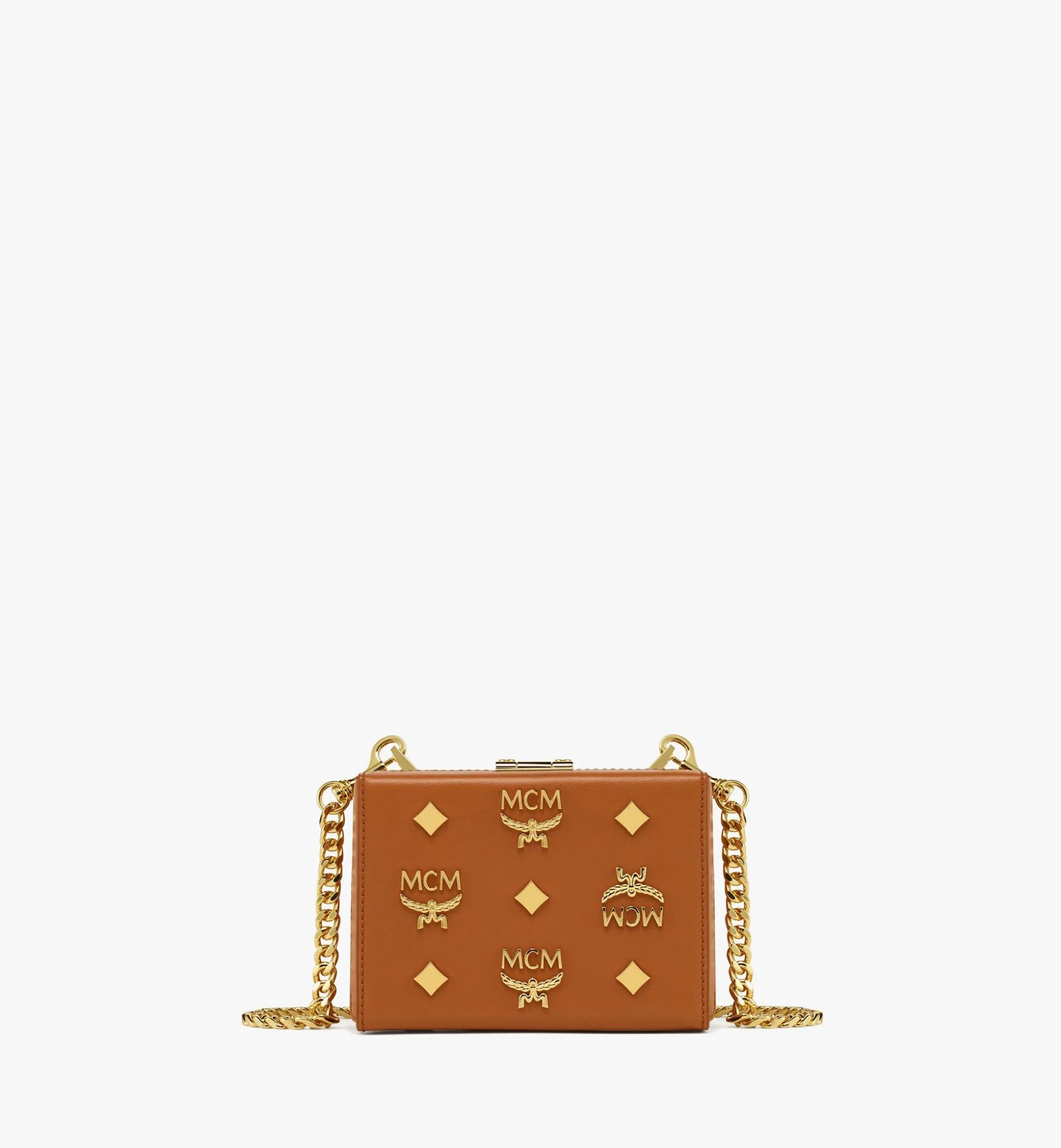 Berlin Umhangetasche Aus Leder Mit Gold-Monogramm
