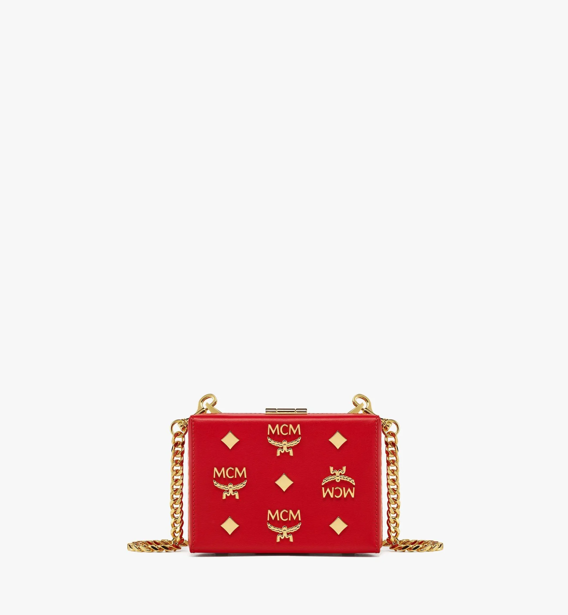 Berlin Umhangetasche Aus Leder Mit Gold-Monogramm