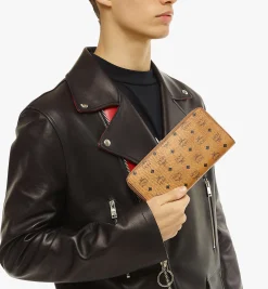Brieftasche Mit Rundum-Reissverschluss In Visetos