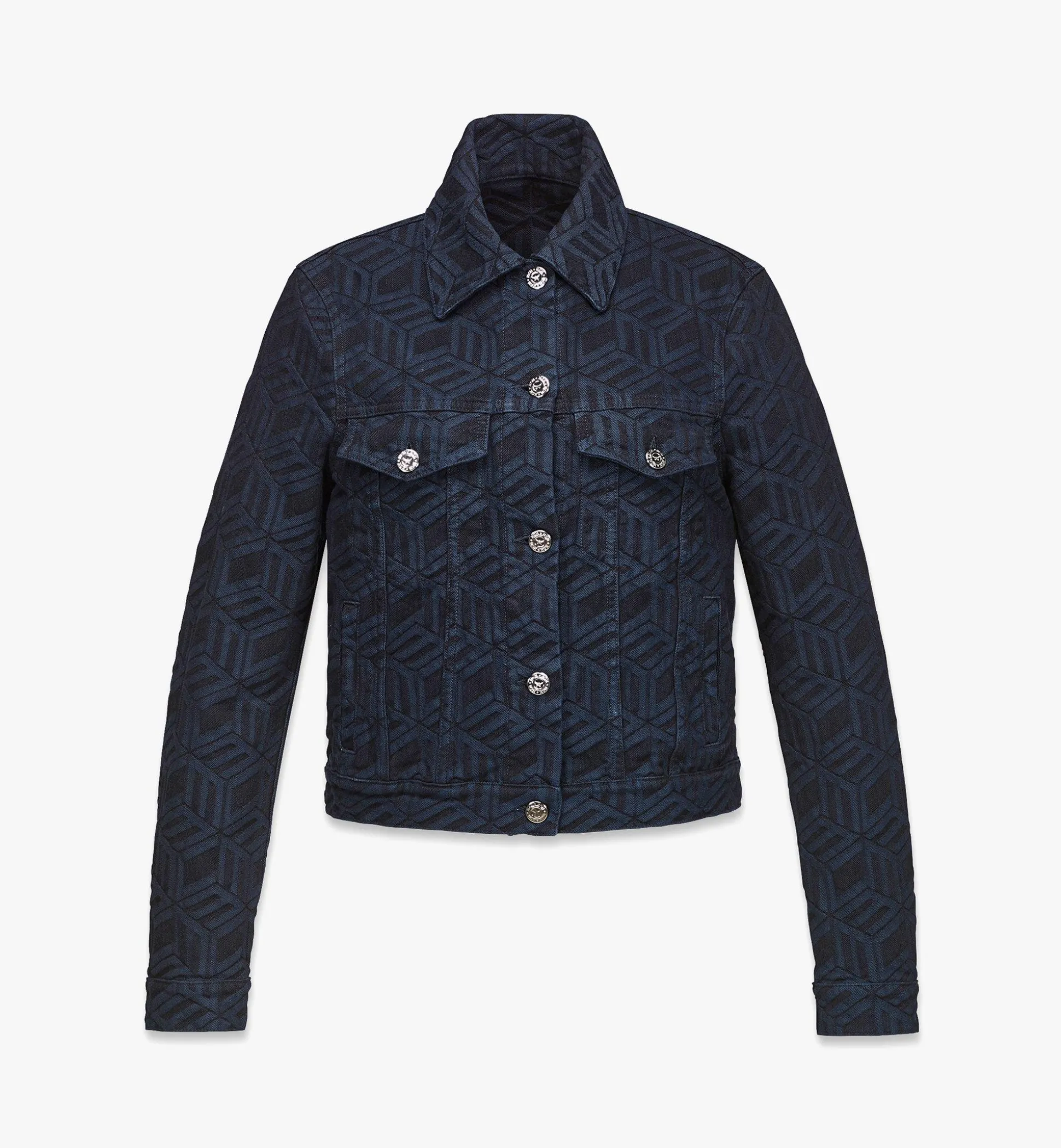Denim-Jacke Mit Cubic-Monogramm Fur Damen