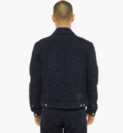 Denim-Jacke Mit Cubic-Monogramm Fur Herren