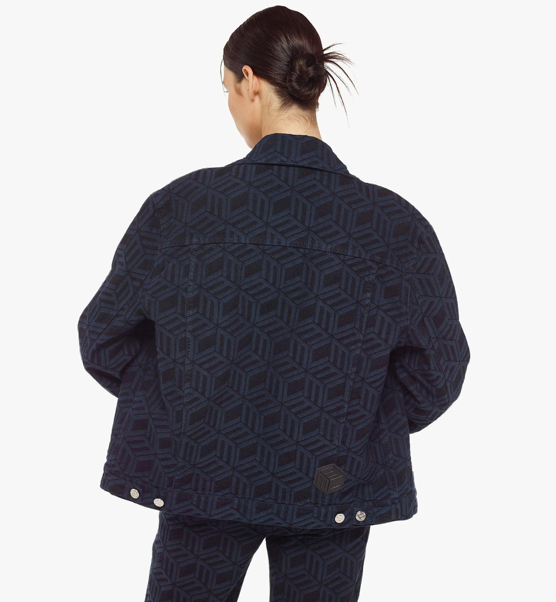 Denim-Jacke Mit Cubic-Monogramm Fur Damen