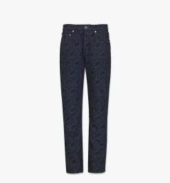 Denim-Jeans Mit Cubic-Monogramm Fur Damen