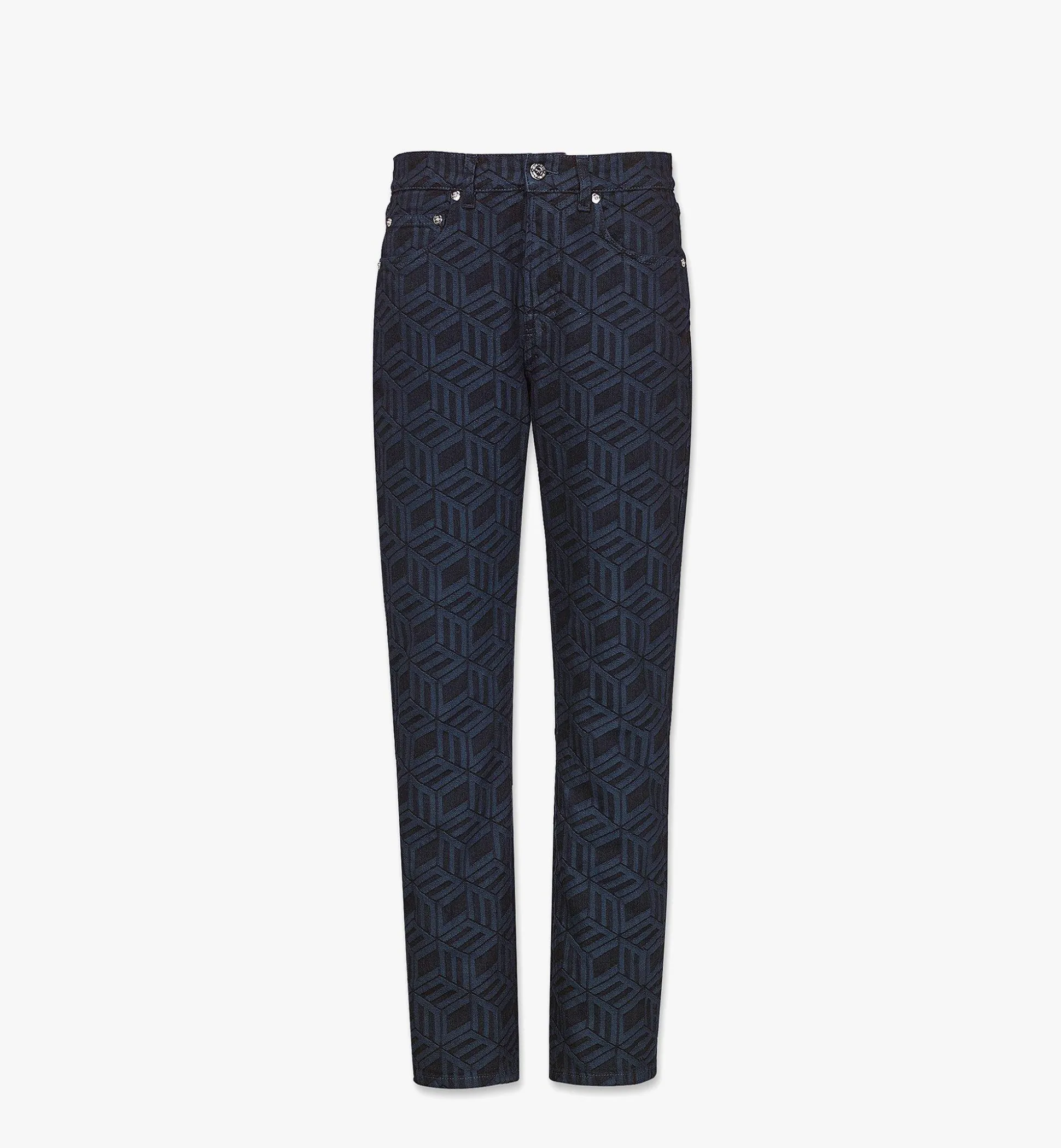 Denim-Jeans Mit Cubic-Monogramm Fur Damen