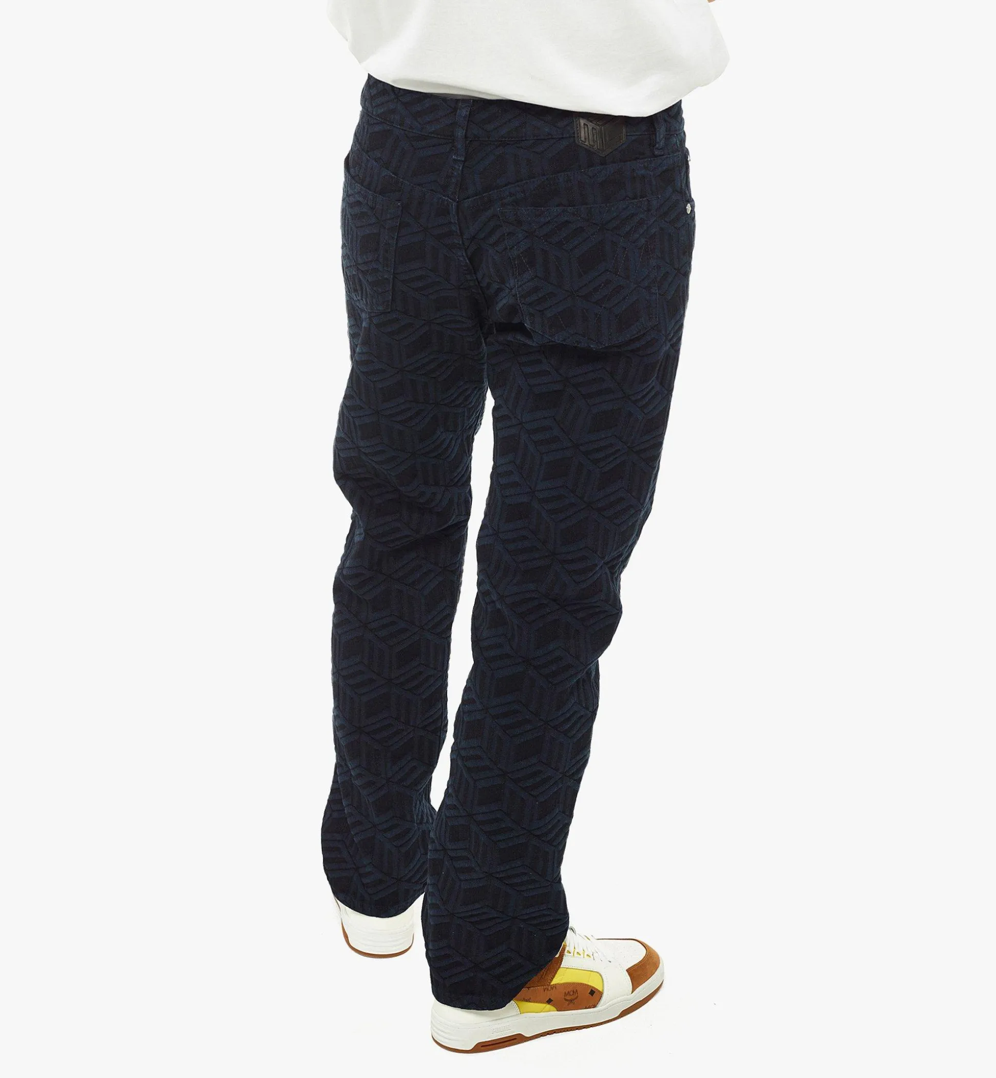 Denim-Jeans Mit Cubic-Monogramm Fur Herren