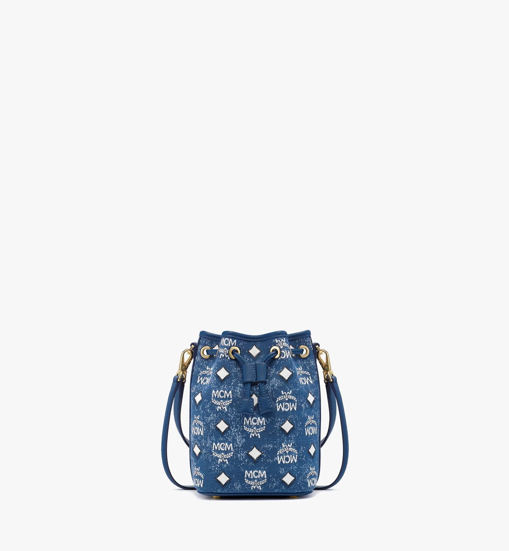 Dessau Kordelzugtasche In Vintage Denim Jacquard