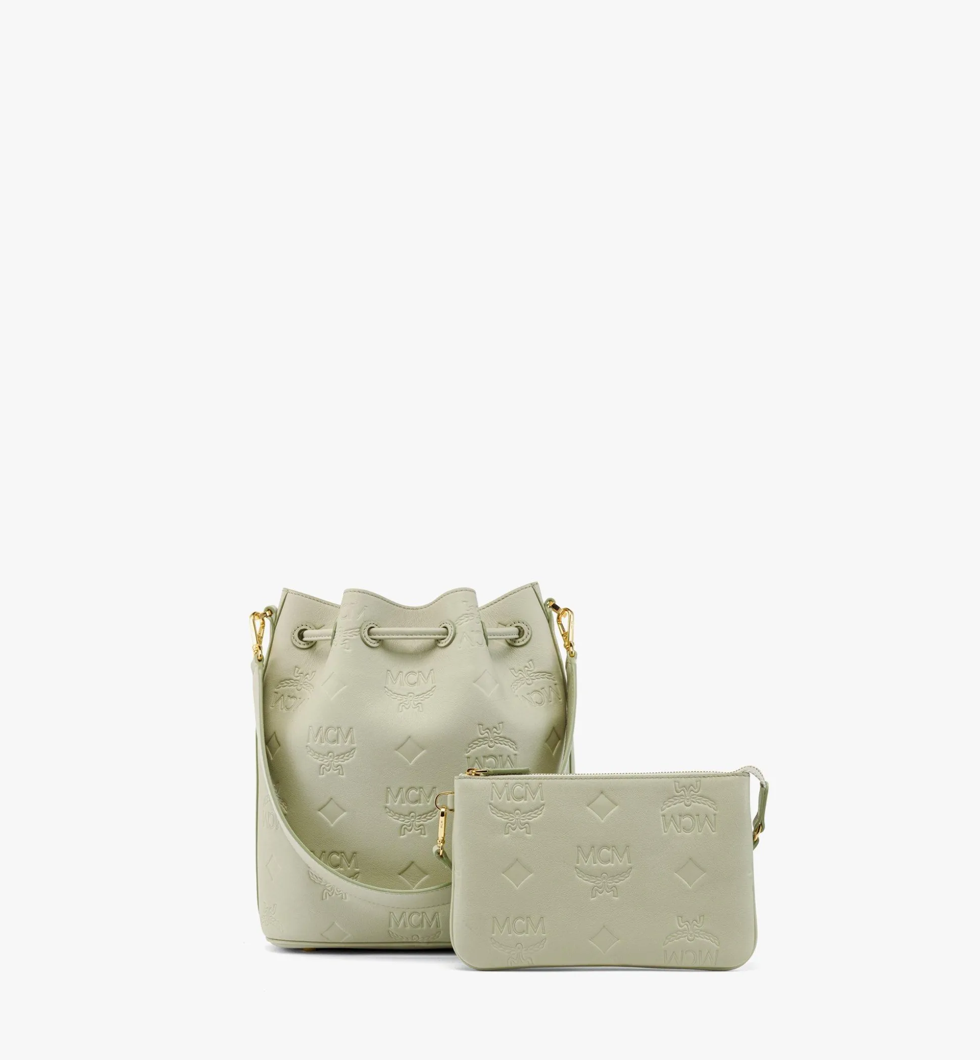 Dessau Kordelzugtasche Aus Leder Mit Gepragtem Monogramm