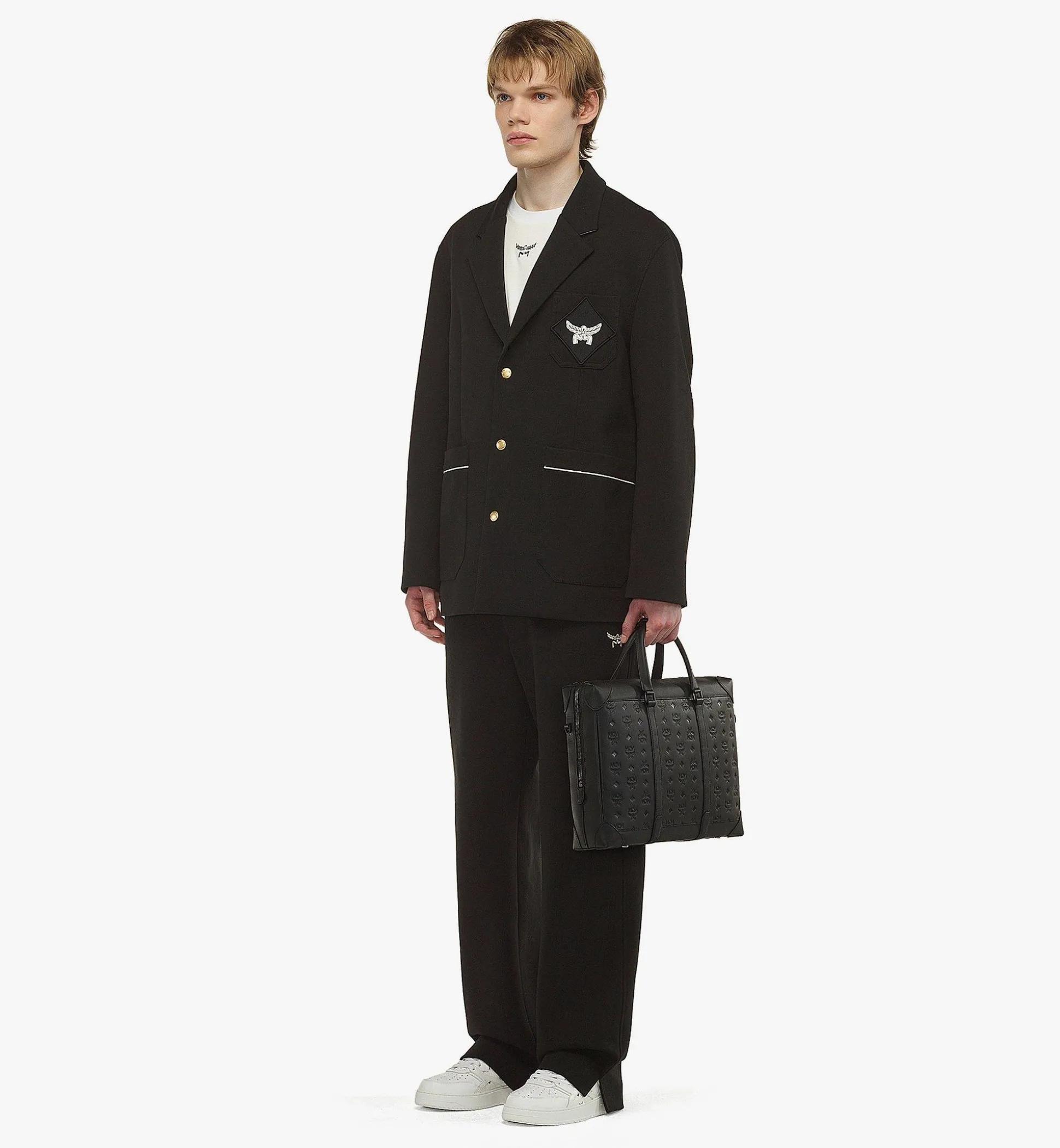Klassik Tragetasche Aus Leder Mit Monogramm