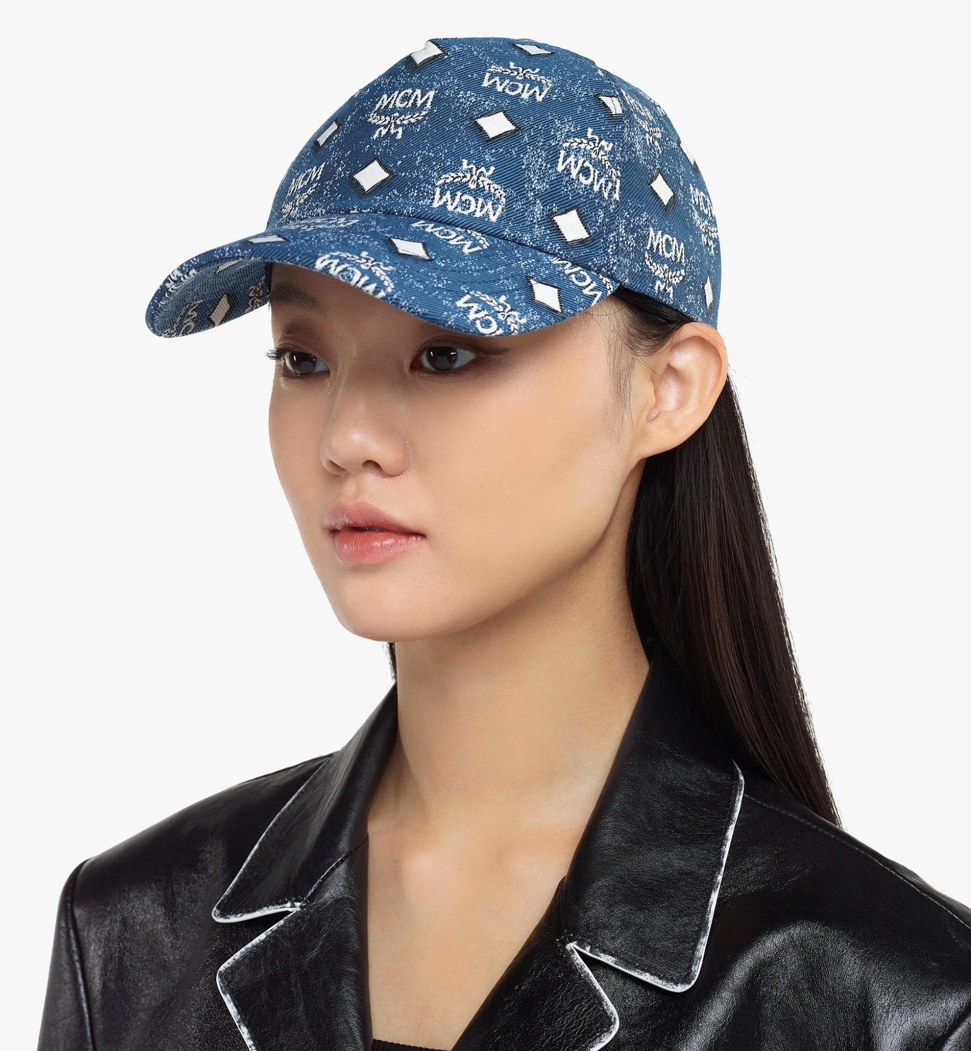 Klassische Kappe In Vintage Denim Jacquard