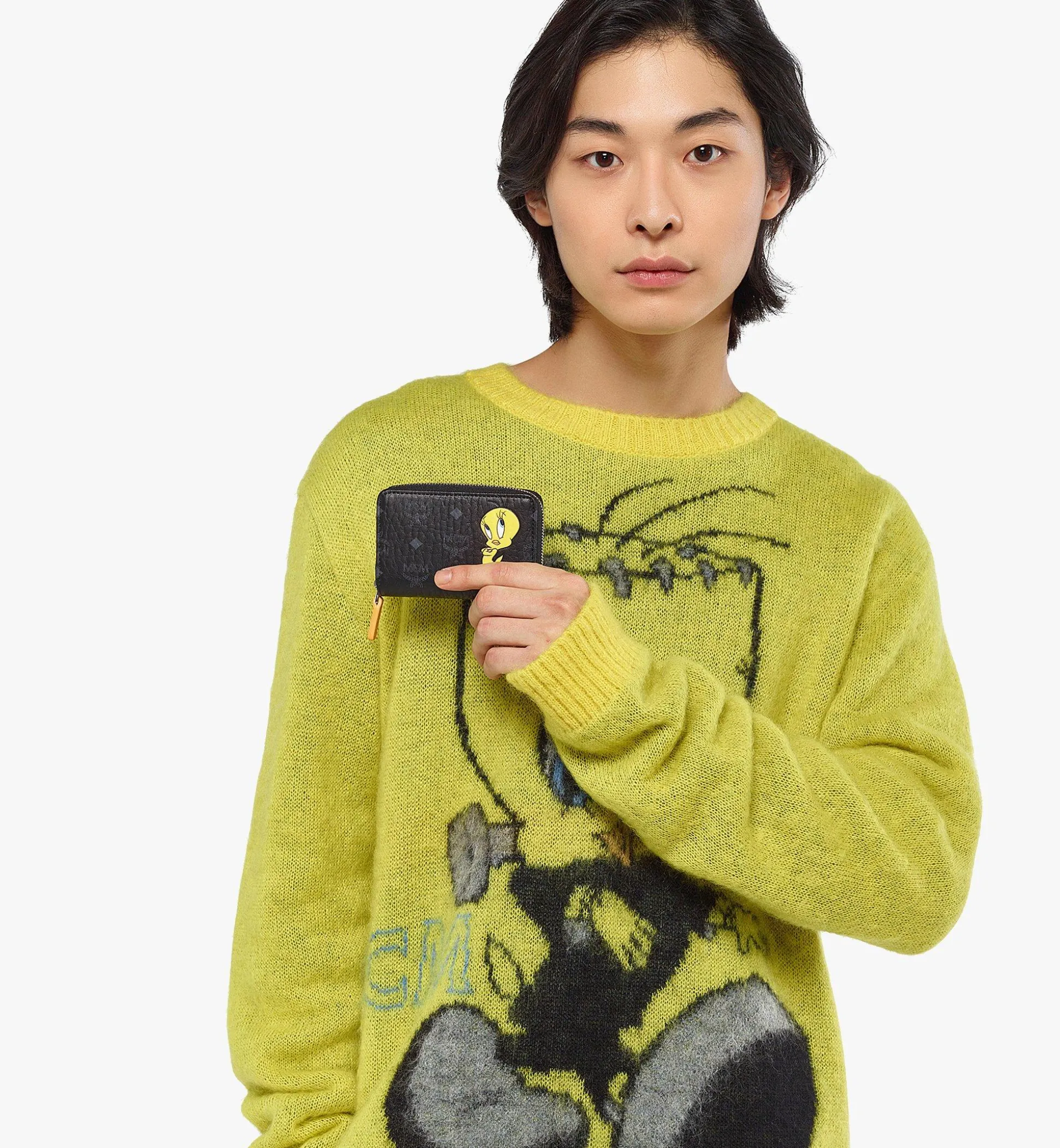Looney Tunes X Mcm Portemonnaie Mit Rundum-Reissverschluss In Visetos