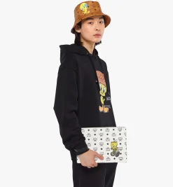 Looney Tunes X Mcm Reissverschluss-Pouch In Visetos Mit Handgelenksband