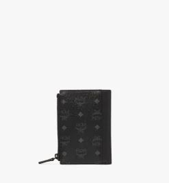 Mcm Tech Gefaltetes Portemonnaie Mit Schnappverschluss In Visetos Leder-Mix