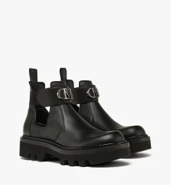 Mode Travia Open Ankle Boots Aus Kalbsleder