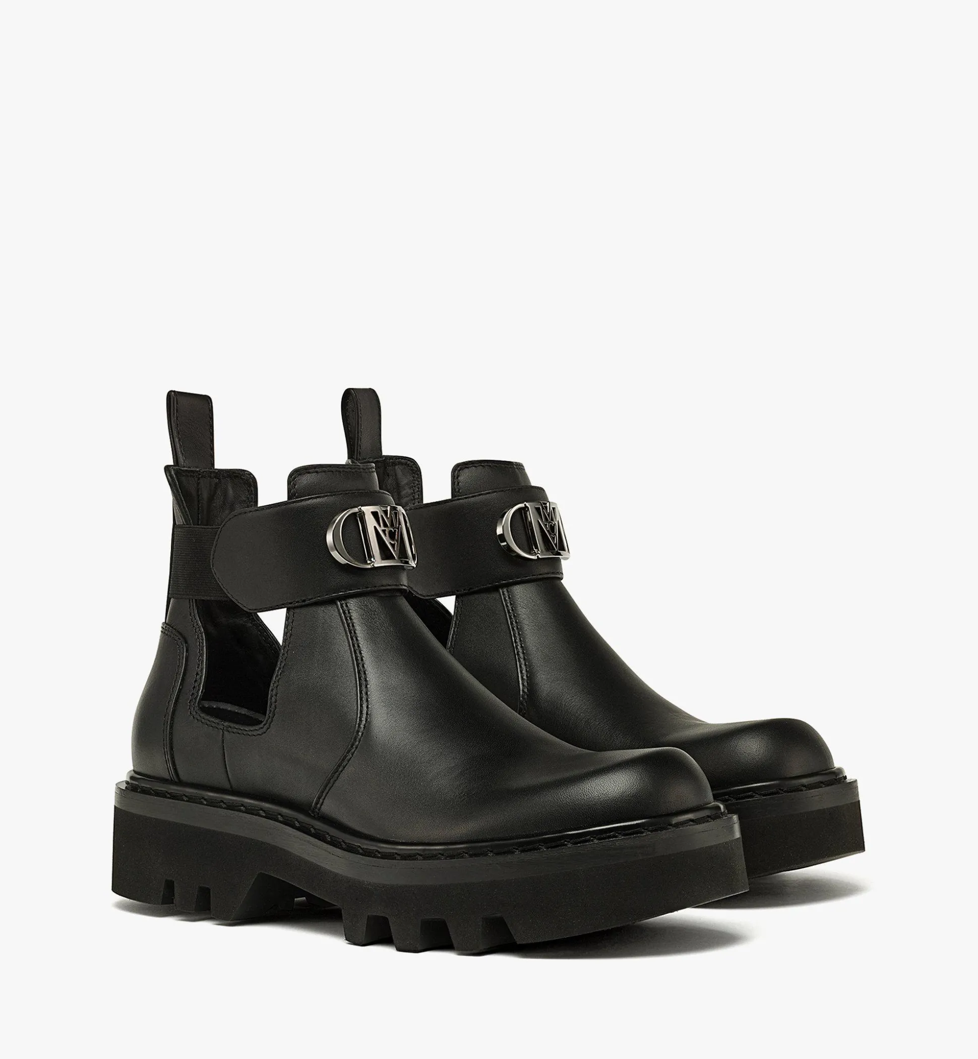 Mode Travia Open Ankle Boots Aus Kalbsleder