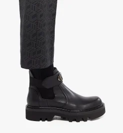 Mode Travia Open Ankle Boots Aus Kalbsleder