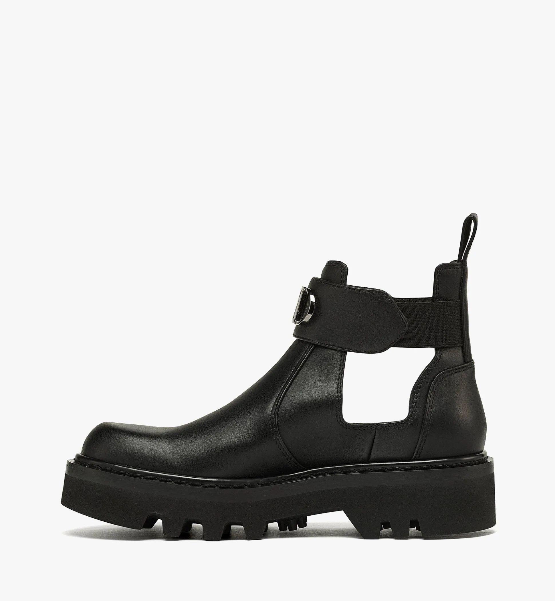 Mode Travia Open Ankle Boots Aus Kalbsleder