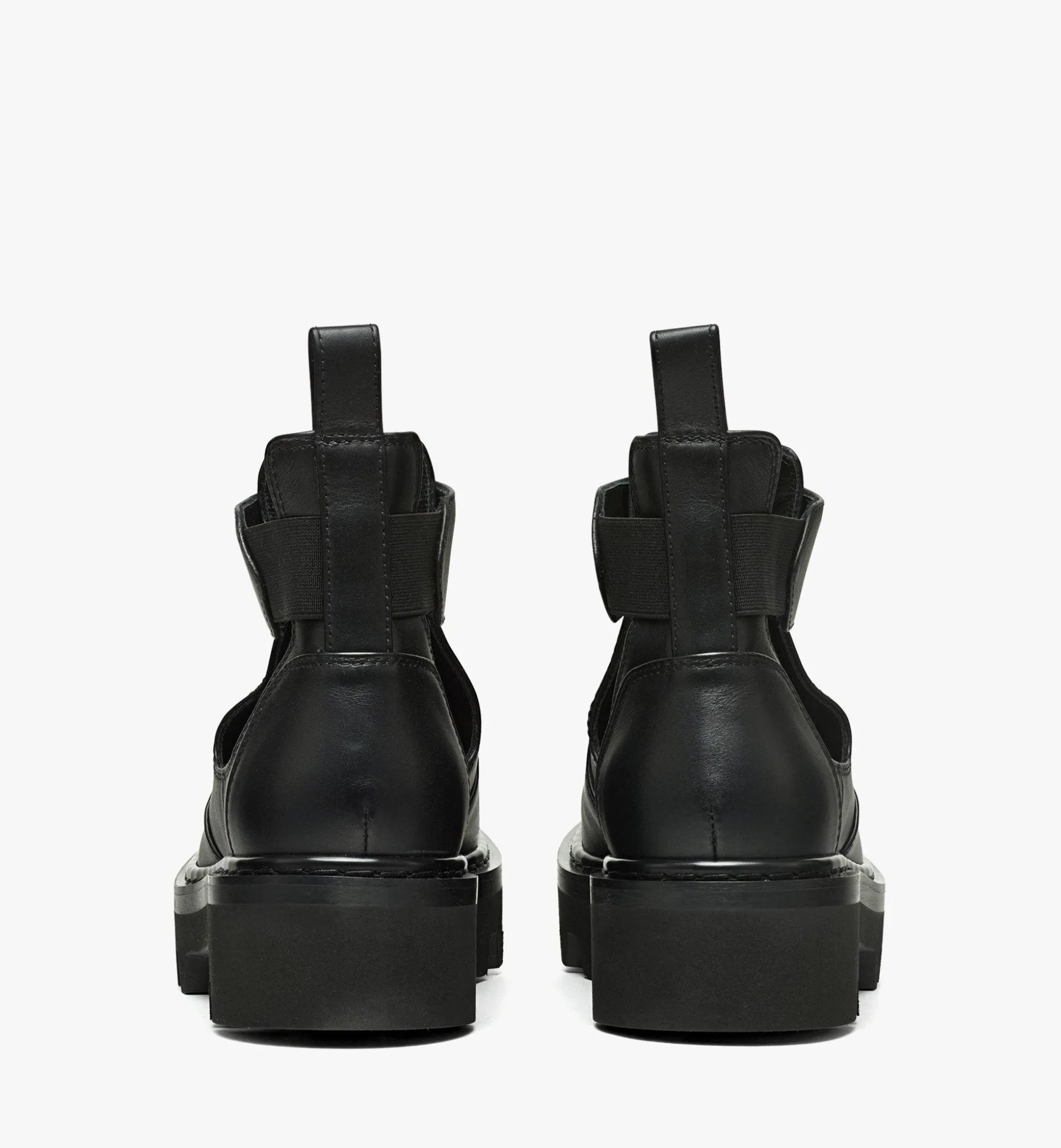 Mode Travia Open Ankle Boots Aus Kalbsleder