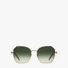 Modifizierte Rechteckige Sonnenbrille Mit Kettengliedern