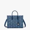 Munchen Tragetasche In Vintage Denim Jacquard