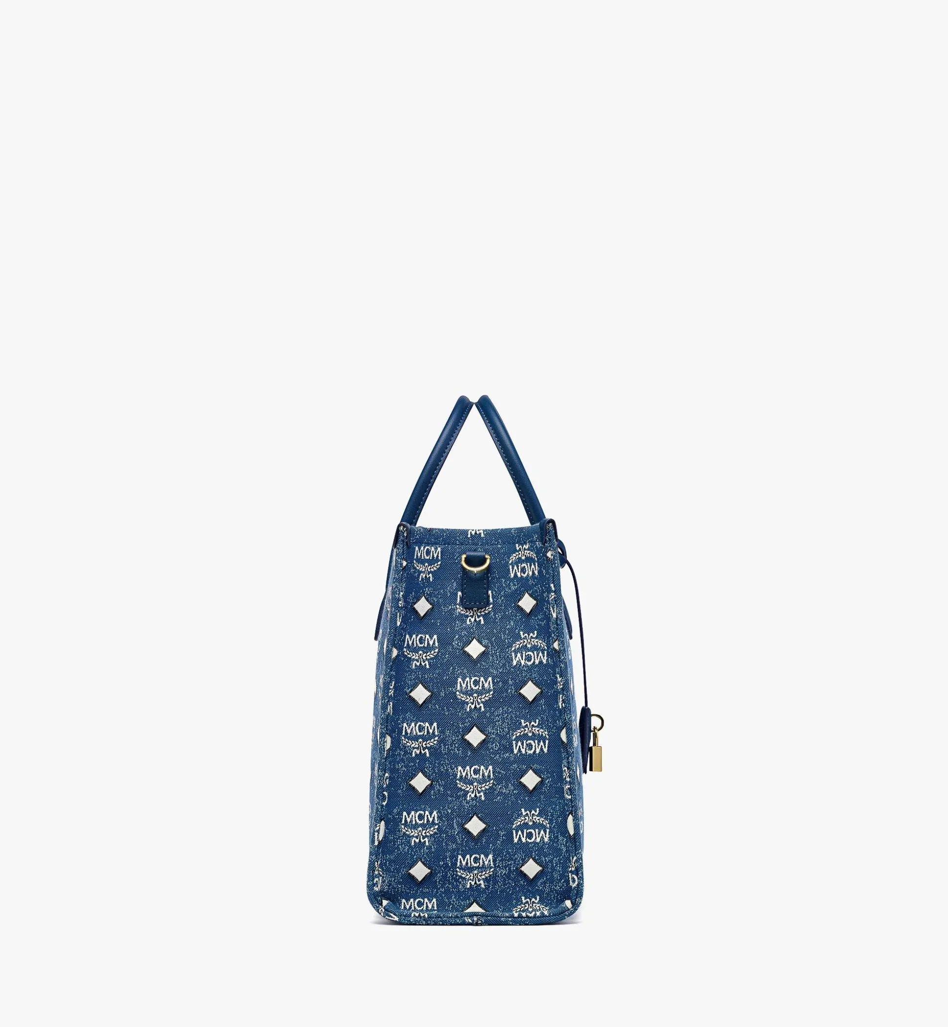 Munchen Tragetasche In Vintage Denim Jacquard
