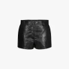 Shorts Aus Geknautschtem Kunstleder Fur Damen