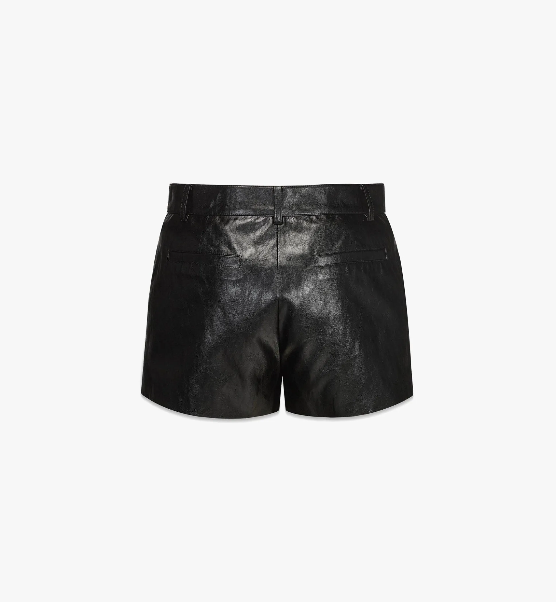Shorts Aus Geknautschtem Kunstleder Fur Damen