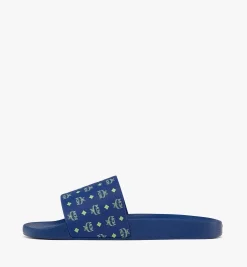 Slides Mit Monogramm-Print
