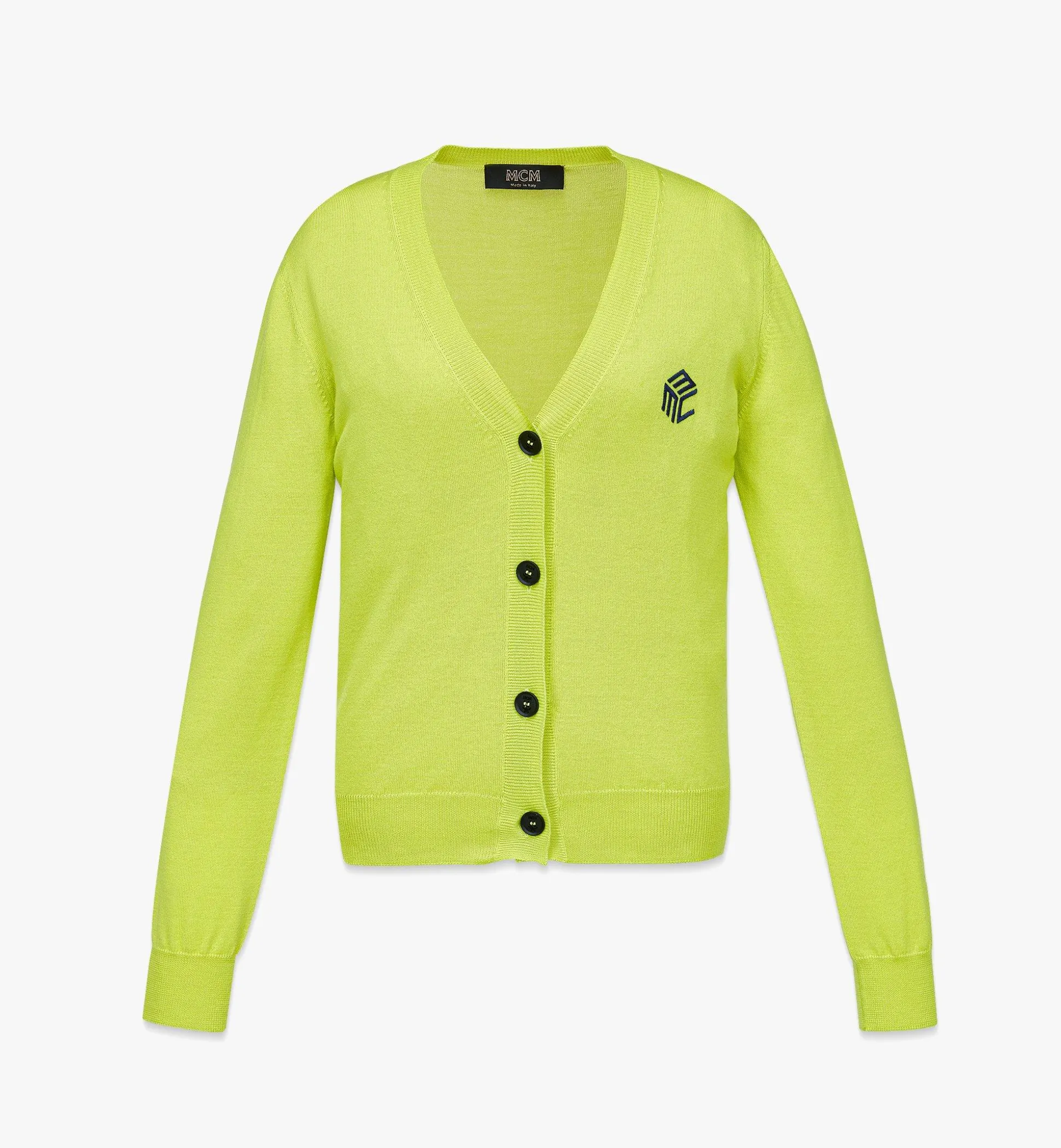 Strickjacke Aus Wolle Mit Cubic-Logo Fur Damen