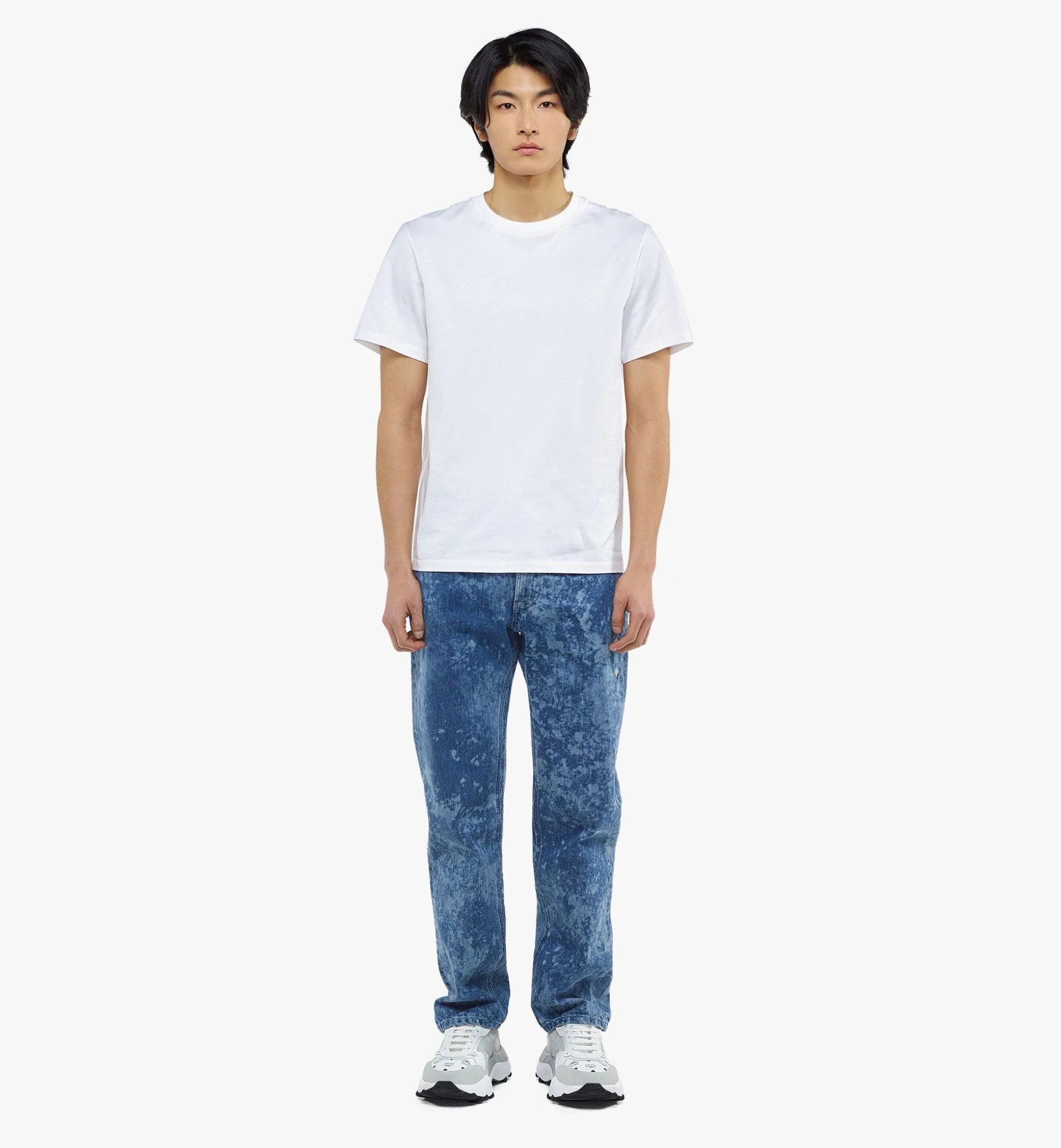 T-Shirt Aus Bio-Baumwolle In Checkerboard Visetos