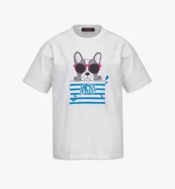 T-Shirt Mcm Sommer Aus Bio-Baumwolle Mit „M Pup"-Motiv Fur Damen