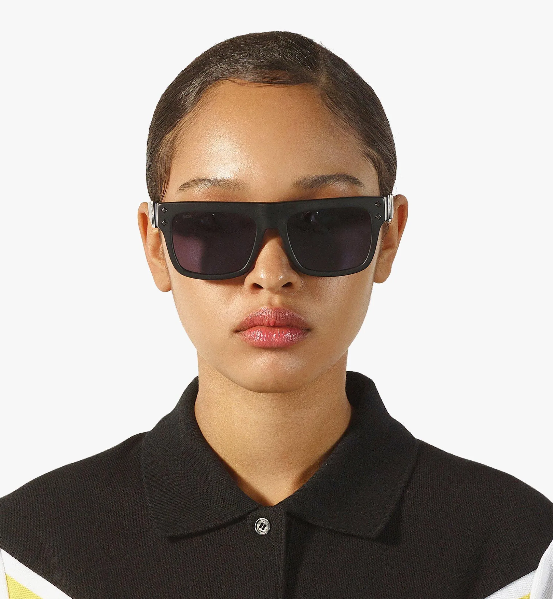 Zweifarbige, Rechteckige Sonnenbrille