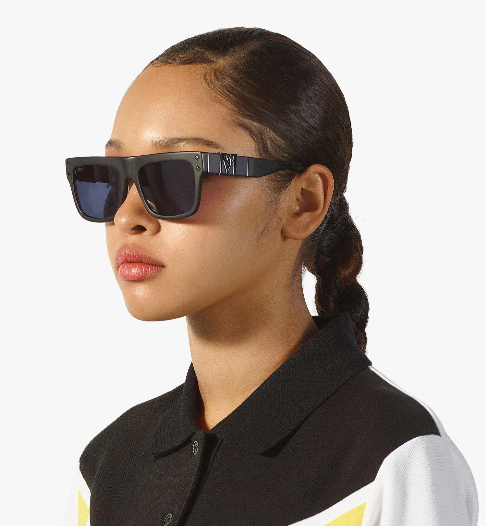 Zweifarbige, Rechteckige Sonnenbrille